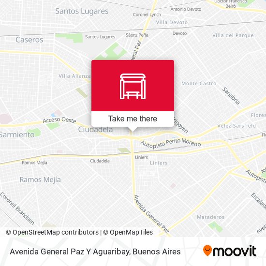 Mapa de Avenida General Paz Y Aguaribay