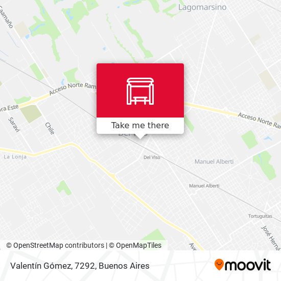 Valentín Gómez, 7292 map