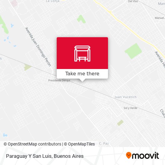 Paraguay Y San Luis map