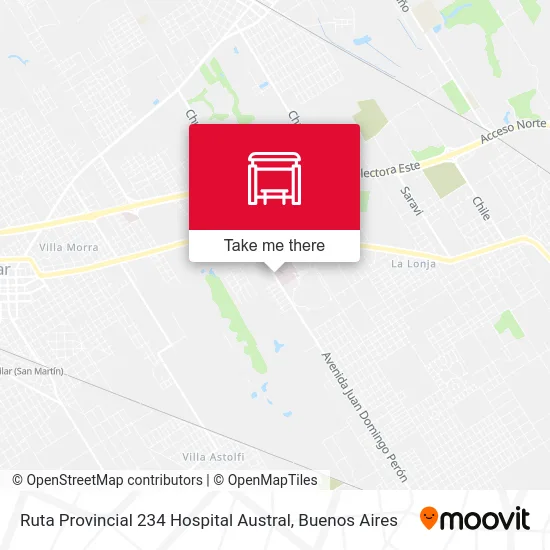 Ruta Provincial 234 Hospital Austral map