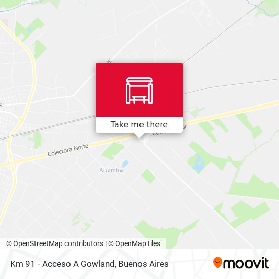Mapa de Km 91 - Acceso A Gowland