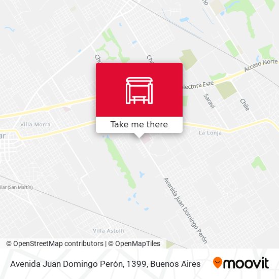 Mapa de Avenida Juan Domingo Perón, 1399
