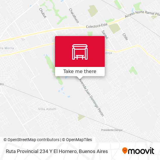 Ruta Provincial 234 Y El Hornero map