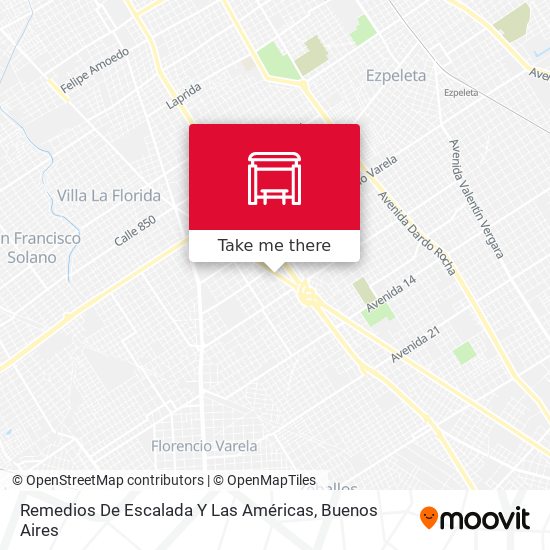 Remedios De Escalada Y Las Américas map