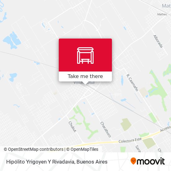 Mapa de Hipólito Yrigoyen Y Rivadavia