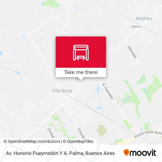 Av. Honorio Pueyrredón Y A. Palma map