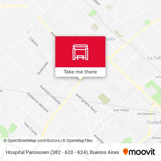 Mapa de Hospital Paroissien (382 - 620 - 624)