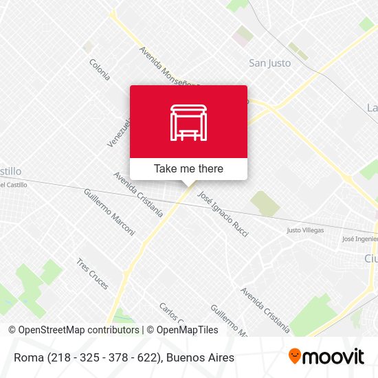 Roma (218 - 325 - 378 - 622) map