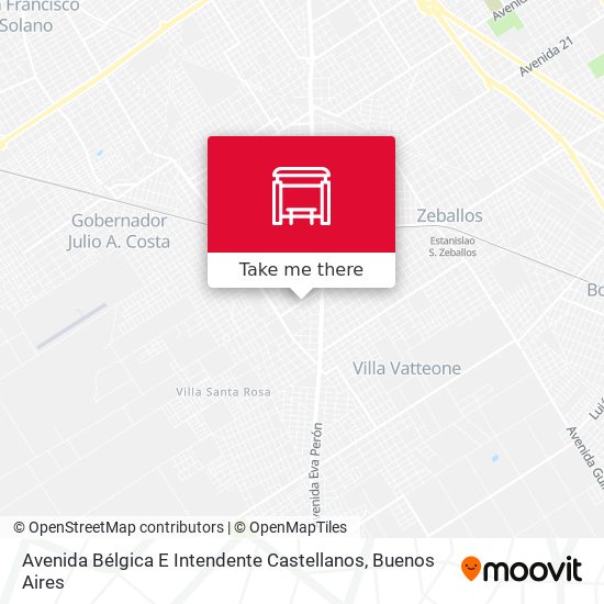 Mapa de Avenida Bélgica E Intendente Castellanos
