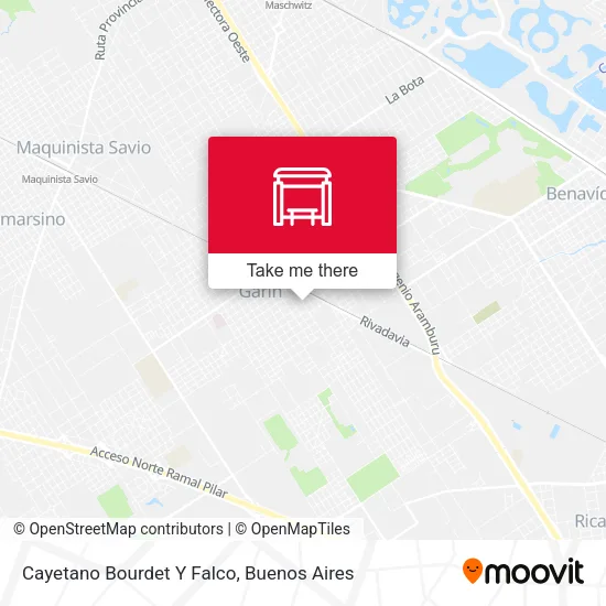 Cayetano Bourdet Y Falco map