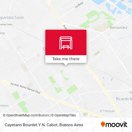 Mapa de Cayetano Bourdet Y N. Cabot