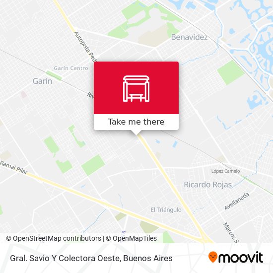 Mapa de Gral. Savio Y Colectora Oeste