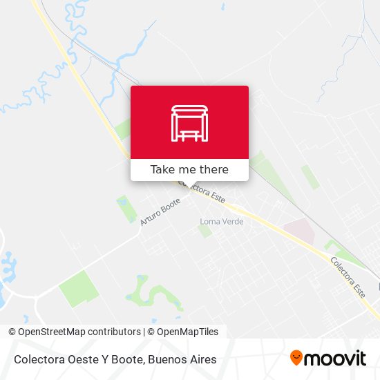Colectora Oeste Y Boote map