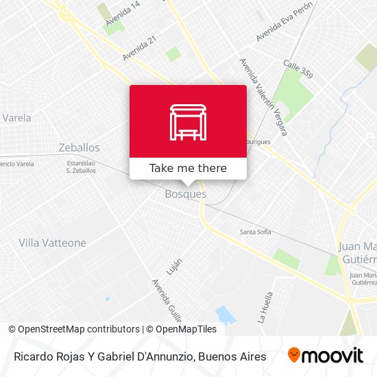 Mapa de Ricardo Rojas Y Gabriel D'Annunzio