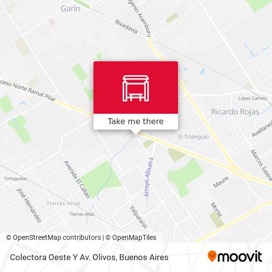 Colectora Oeste Y Av. Olivos map