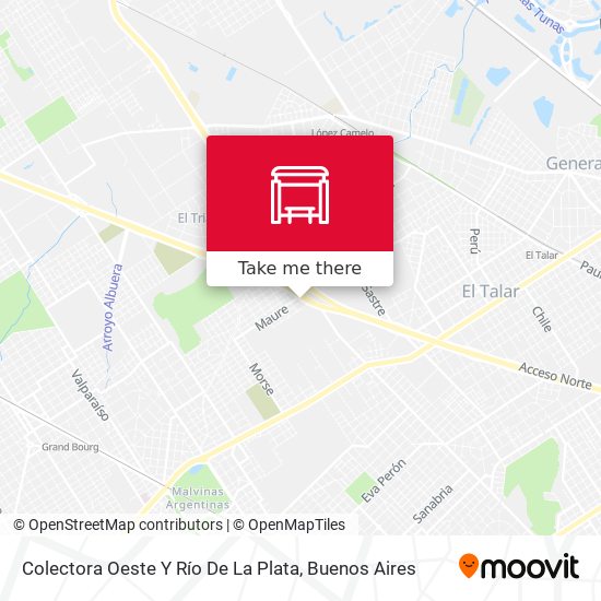 Colectora Oeste Y Río De La Plata map