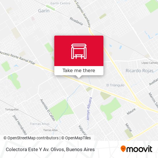 Mapa de Colectora Este Y Av. Olivos