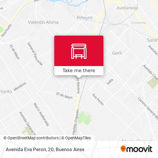 Avenida Eva Peron, 20 map