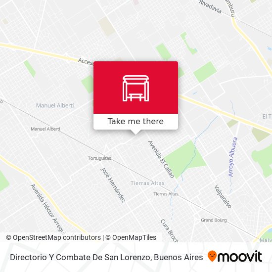 Directorio Y Combate De San Lorenzo map