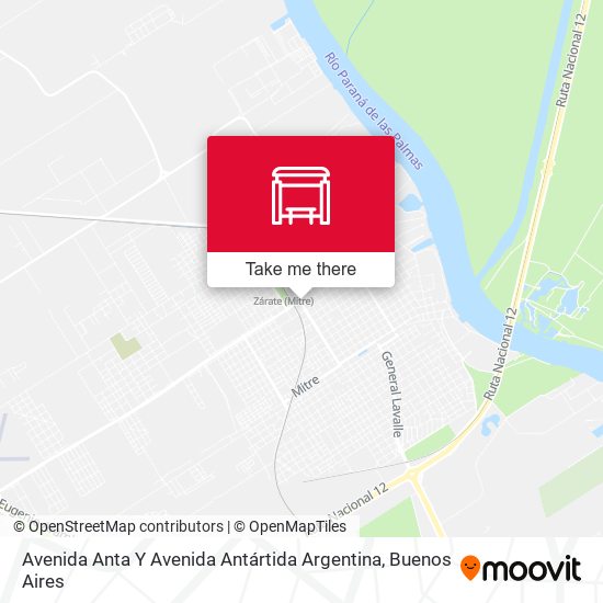Mapa de Avenida Anta Y Avenida Antártida Argentina