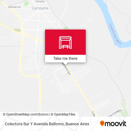 Colectora Sur Y Avenida Bellomo map