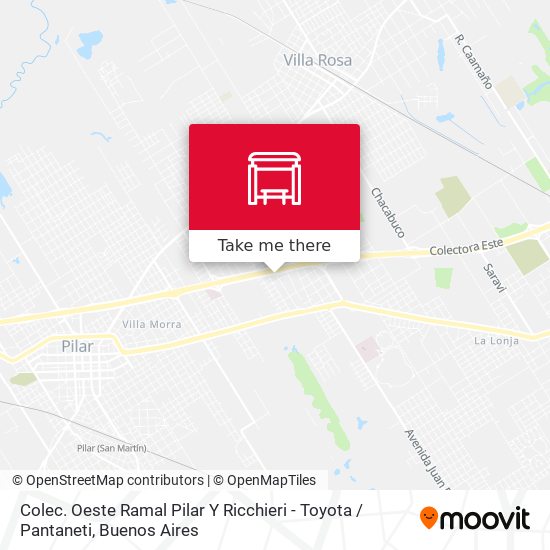 Mapa de Colec. Oeste  Ramal Pilar Y Ricchieri - Toyota / Pantaneti
