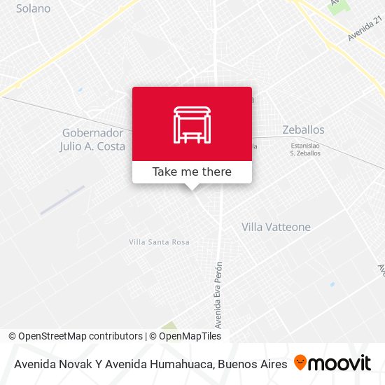 Avenida Novak Y Avenida Humahuaca map