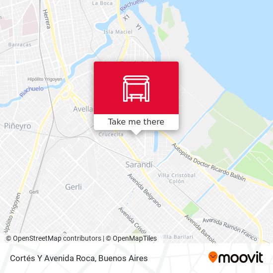 Cortés Y Avenida Roca map