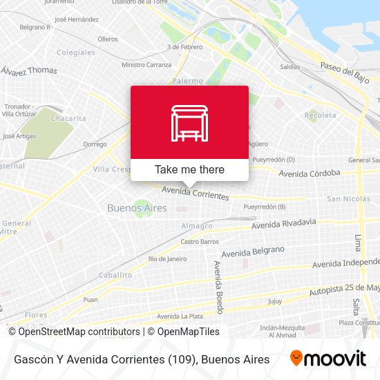 Mapa de Gascón Y Avenida Corrientes (109)