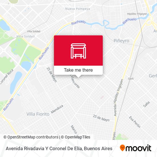 Avenida Rivadavia Y Coronel De Elía map