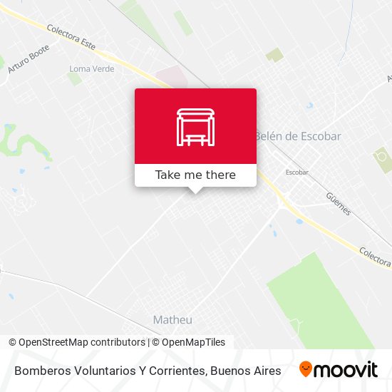 Bomberos Voluntarios Y Corrientes map