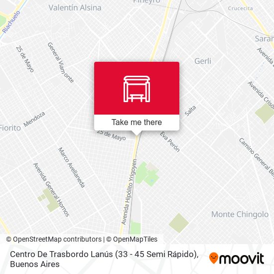 Centro De Trasbordo Lanús (33 - 45 Semi Rápido) map