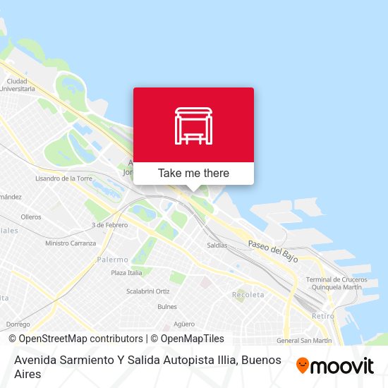 Avenida Sarmiento Y Salida Autopista Illia map