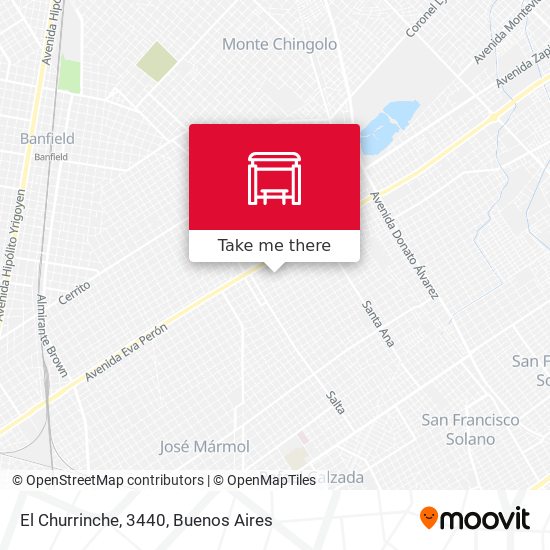 Mapa de El Churrinche, 3440
