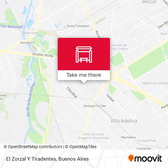 El Zorzal Y Tiradentes map