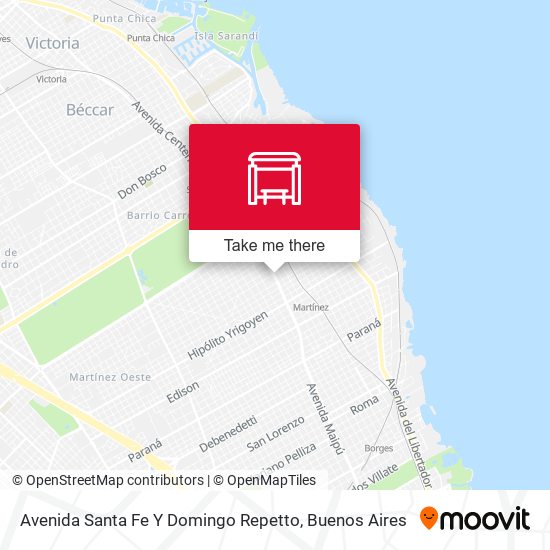 Mapa de Avenida Santa Fe Y Domingo Repetto