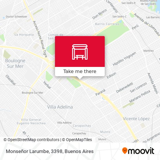 Monseñor Larumbe, 3398 map