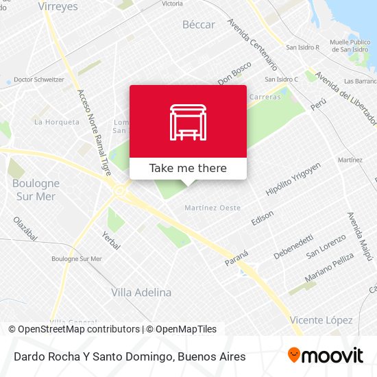 Dardo Rocha Y Santo Domingo map