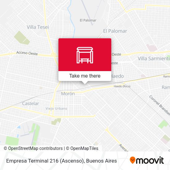 Mapa de Empresa Terminal 216 (Ascenso)
