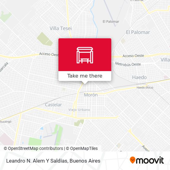 Leandro N. Alem Y Saldías map