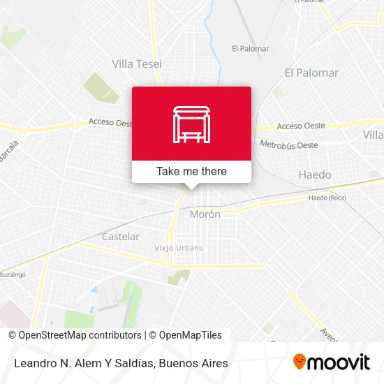 Leandro N. Alem Y Saldías map