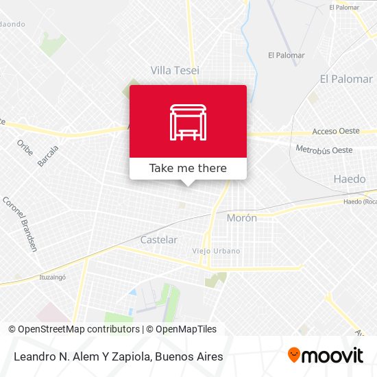 Leandro N. Alem Y Zapiola map