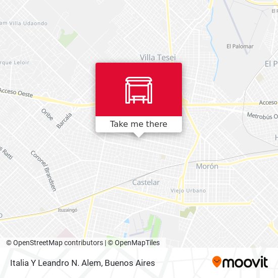 Italia Y Leandro N. Alem map