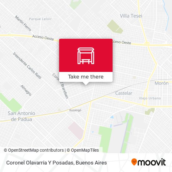 Coronel Olavarría Y Posadas map