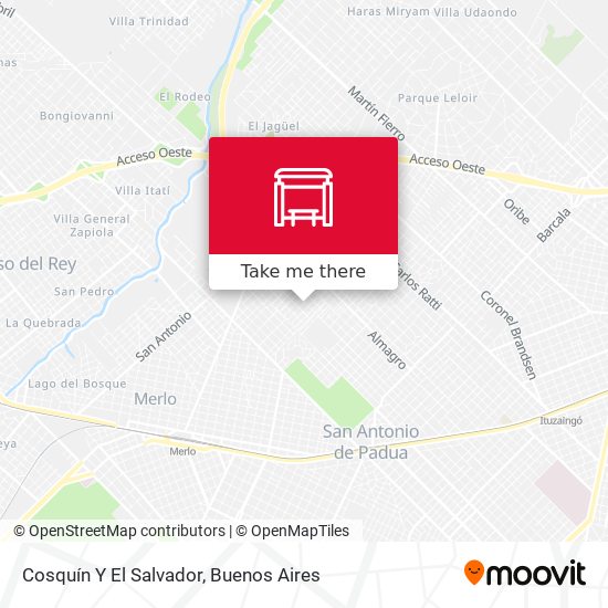 Mapa de Cosquín Y El Salvador