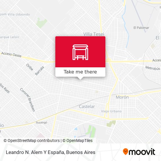 Mapa de Leandro N. Alem Y España