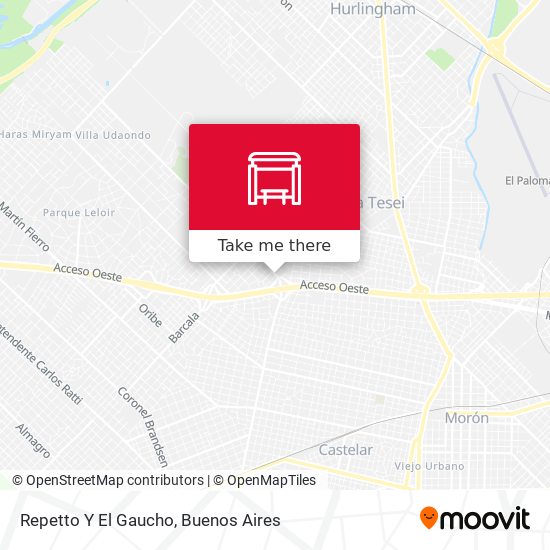 Repetto Y El Gaucho map
