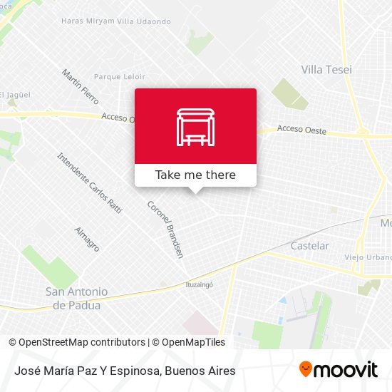 José María Paz Y Espinosa map