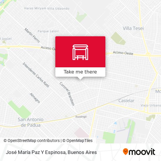 Mapa de José María Paz Y Espinosa
