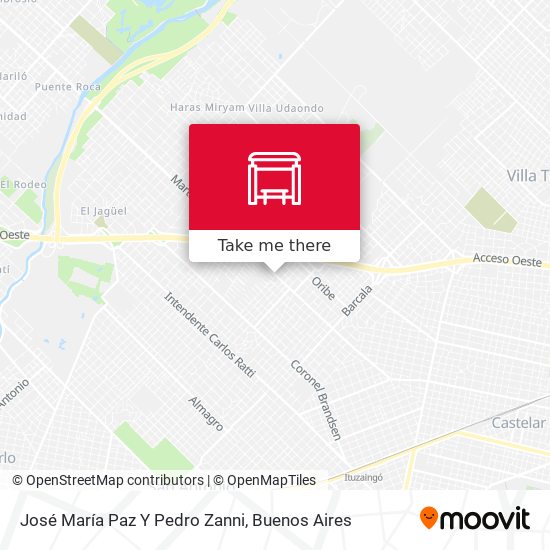 José María Paz Y Pedro Zanni map